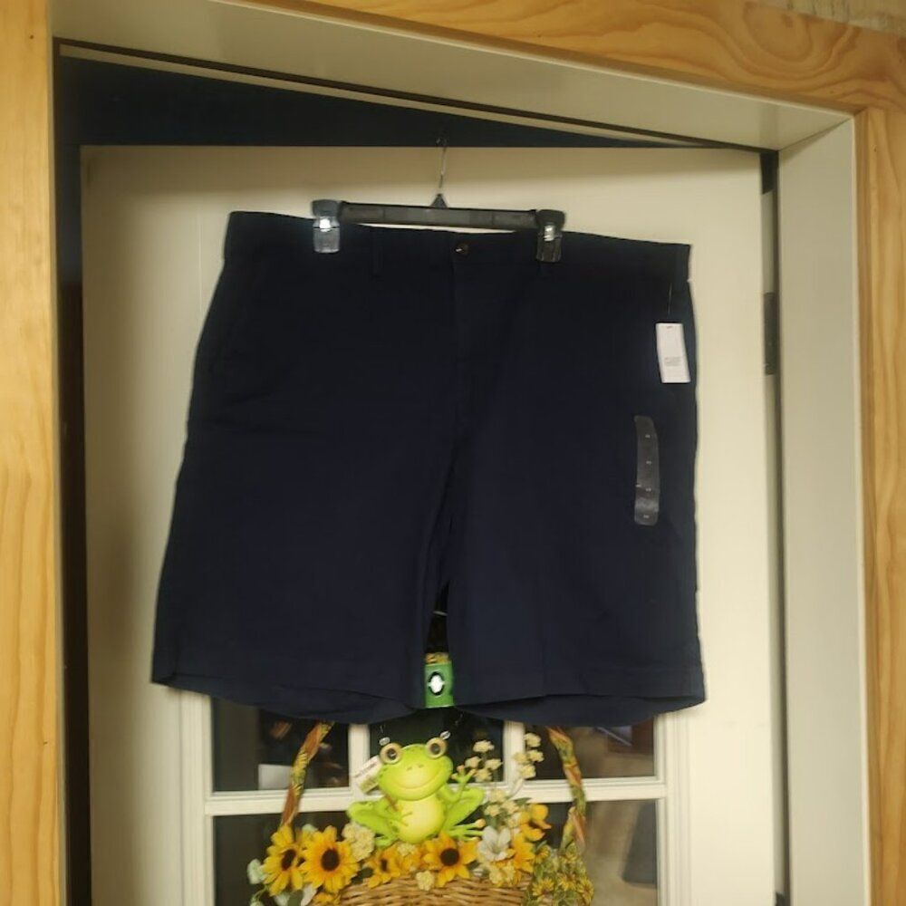 New Gap Gapflex Stretch Waistband Navy Blue 10 Inch Inseam Shorts Size Men's 40